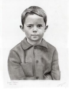 Joseph "Jo" Chéreau portrait dessin aux crayons graphite
